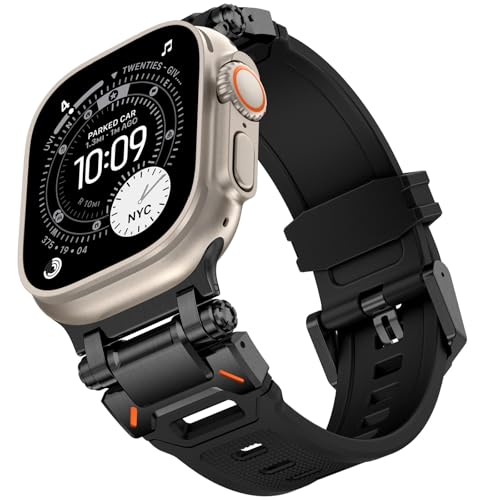 Image of KADES Rugged TPU Sport Band for Apple Watch Ultra 3 /2 /1 49mm, Metal Connectors for Apple Watch Series 11 /10 /SE3 46mm Series 9 /8 /SE2 /7 /6 /SE /5 /4 /3 /2 /1 45mm /44mm /42mm