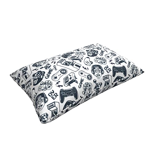 Vintage Gaming Joystick Long Pillow Covers Set Gamepad Gorilla Headset Retro Arcade Cotton Body Pillow Cases Shams Decorate Soft Pillowcases Bed Pillow Protectors With Zipper For Travel Hotel 20X30 In #TOP2