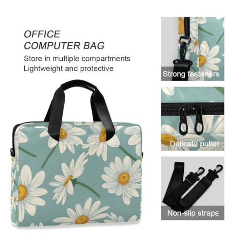 Maletín para portátil unisex ALAZA Daisy Flower 13-15.6 pulg miniatura 5