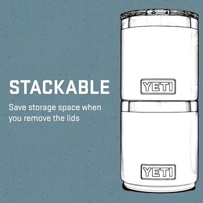 YETI Rambler 10 oz Stackable Lowball 2.0, Vacuum Insulated, Stainless Steel with MagSlider Lid, Black