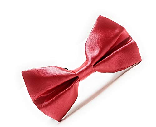 Image of JAGMOOLYA Products The Perfect Classic Satin Pre-Tied Bow Tie Formal Solid Tuxedo Bowtie Adjustable Length Many Colors and Styles Bow for Adults and Children