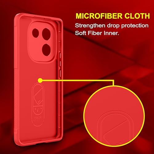 Image of Zapcase Back Case Cover for Poco M7 Pro 5G | Compatible for Poco M7 Pro 5G Back Cover | Liquid Silicon Magic Case with Camera Protection | Red