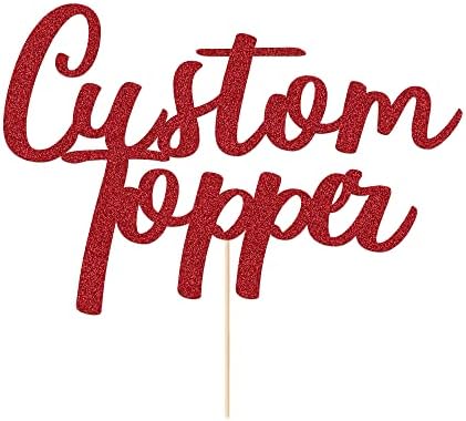 Cake Topper Personalised Birthday Cake Topper Multicoloured Customised Cake Decoration Any Word Any Text for 1st 3rd 13th 16th 18th 21st 30th 50th 60th (Gold)