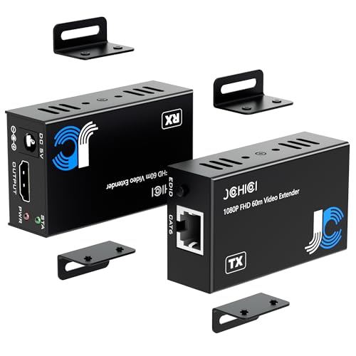 �y60m ����ŁzJCHICI 60M HDMI �G�N�X�e���_�[ HD1080P@60Hz ���X���X�`�� POC�P�d�� EDID�R�s�[�@�\ LAN �ϊ� �G�N�X�e���_�[ CAT6/6a/7 LAN�P�[�u���ɑΉ� �����V�F�� �ȒP�C���X�g�[�� PSE�d���A�_