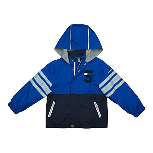 LONDON FOG Baby Boys' Fleece Lined Windbreaker Jacket, Blue Varsity, 18MO