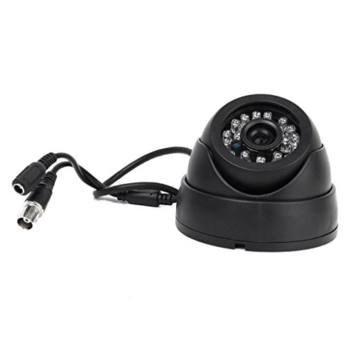 GANMEI - Cámara de vigilancia (1/3 pulgadas, CMOS 700TVL, 24 LED, corte de infrarrojos, 3,6 mm, securidad completa, cúpula CCTV camara