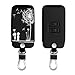 Produktbild kwmobile Autoschlüssel Hülle kompatibel mit Renault 4-Tasten Smartkey Autoschlüssel (nur Keyless Go) - Kunstleder Schutzhülle Schlüsselhülle Pusteblume Love Weiß Schwarz