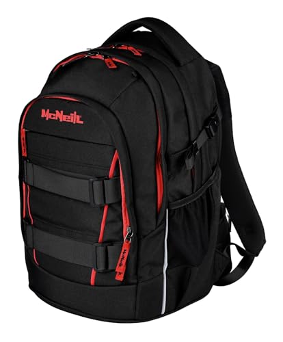 School Backpack McNeill LUCA 2:0 sac à dos scolaire noir rouge