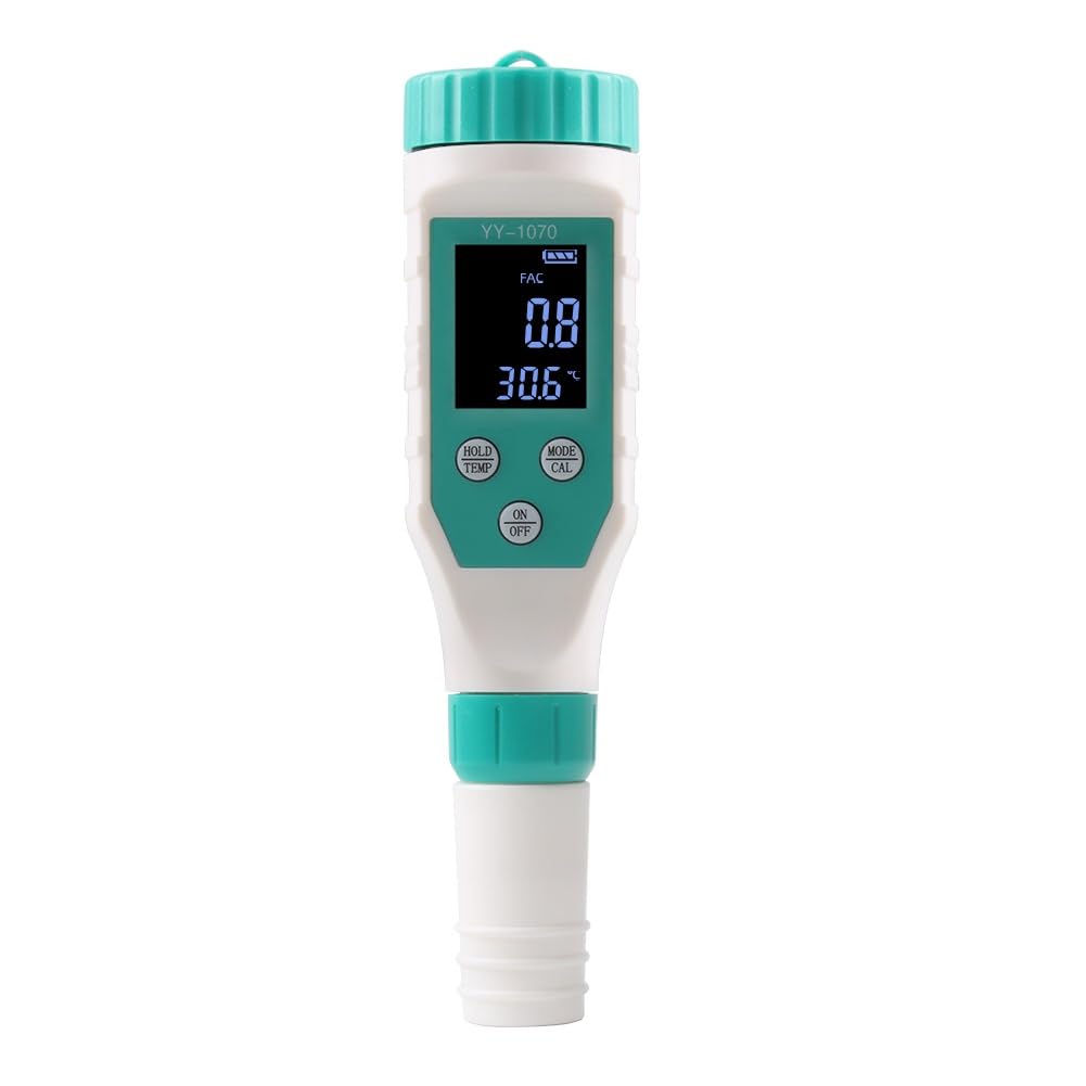 Misuratore di cloro digitale Tester PH 7 in 1 SALT/ORP/TDS/EC/TEMP Analizzatore della qualità dell'acqua CL