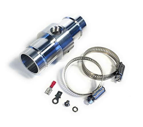 Steiger Performance Inline Radiator Hose Temperature Sensor Adapter For 1.5 Inch (38Mm) Hose, 3/8 Npt #TOP1