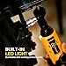 AOWEI 3/8 inch Cordless Rechargeable Ratchet Tool, 12V Electric Ratchet Tool Kit, with Two 2.0Ah Lithium Batteries and Charger, featuring LED Light and Anti-slip Handle (Yellow)