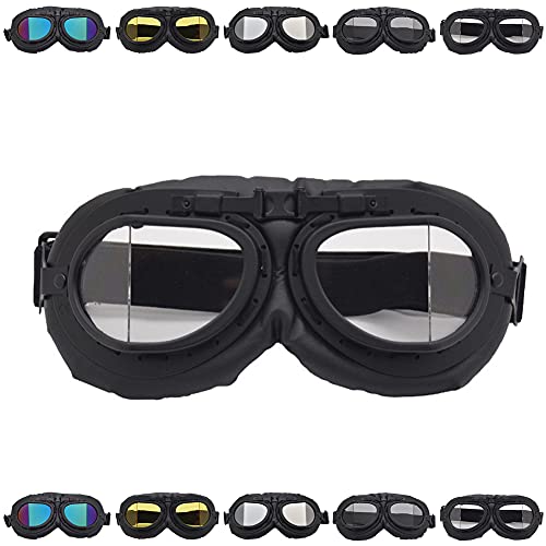 Peicees Vintage Helmet Goggles Motorcycle Goggles Bike Motorcross Pilot Goggle