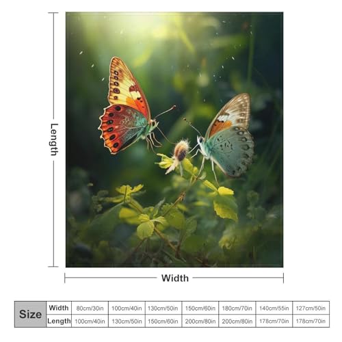 Couverture Lit Papillon Douce et Durable en Flannel Premium