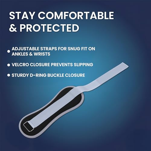 Image of PulseITWeightMax Adjustable Wrist & Ankle Weight Straps. Resistance Weight Bands with Secure Strap. Strength Training, Cardio, Rehab, Pilates & Physiotherapy- Unisex Fitness Gear Black (2x2kg)