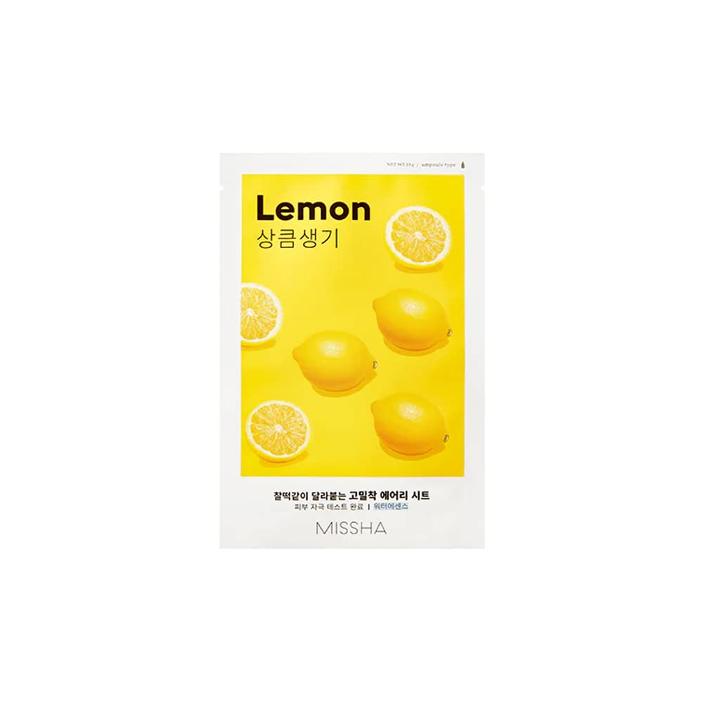 Missha Airy Fit Lemon Brightening And Revitalising Sheet Mask 19 G