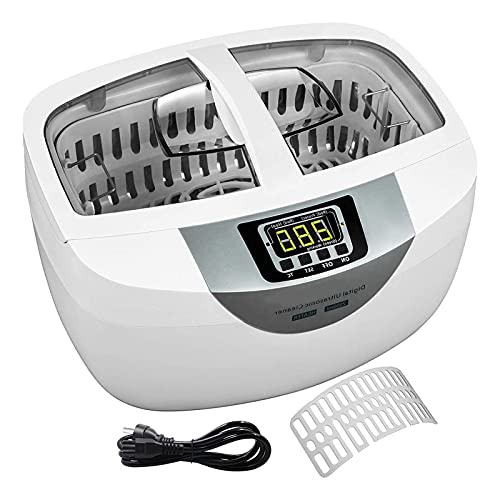 Ultraschall-Schmuckreiniger, 2,5 l, mit Heizung und Timer, 40 kHz ABS-Kunststoff und 304 Edelstahl, Schallreiniger für Brillen, Halterungen und Ringe Ultraschall-Schmuckreiniger, 2,5 l, mit Heizung und Timer, 40 kHz ABS-Kunststoff und 304 Edelstahl, Schallreiniger für Brillen, Halterungen und Ringe