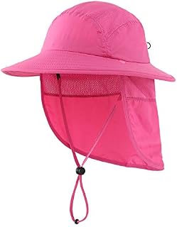 Decentron UPF 50+ Boys Sun Hat with Neck Flap Summer Beach Hat Kids Safari Hat