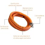 Homelux 300066 Kit Regulador Gas Domestico y Manguera con Abrazadera, 1.5 m