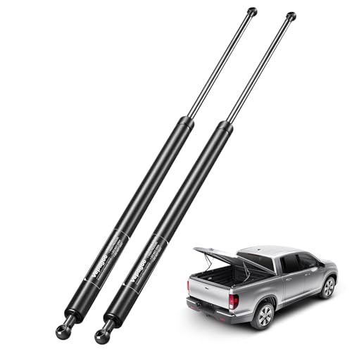 Vepagoo - Soporte de elevación de gas resistente de 28 pulgadas, 100 libras/445N, resorte de amortiguador para camioneta, cama, cubierta de remolque, cubierta de caravana,...