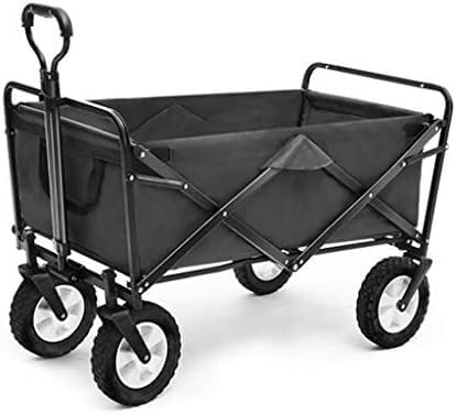CCYENG Trolley Cart Klappbarer Gartentrolley Cart Hochleistungswagen Einkaufswagen Für Outdoor Camping Angeln Ziehwagen Mit 4 Rädern Campingwagen Gartenwagen – Bild 7