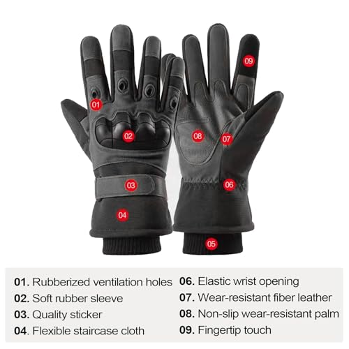 Guantes de invierno de pantalla táctil para correr y moto 5
