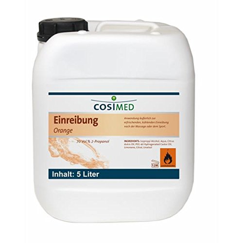 cosiMed Einreibung Orange, Massage, Sport Wellness, Franzbranntwein 70% IPA, 5 l