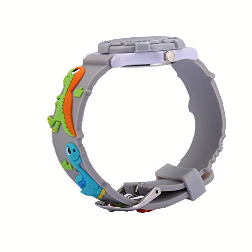 Image of Jewtme Cute Toddler Children Kids Watches Ages 3-8 Analog Time Teacher 3D Silicone Band Cartoon Watch for Little Girls Boys