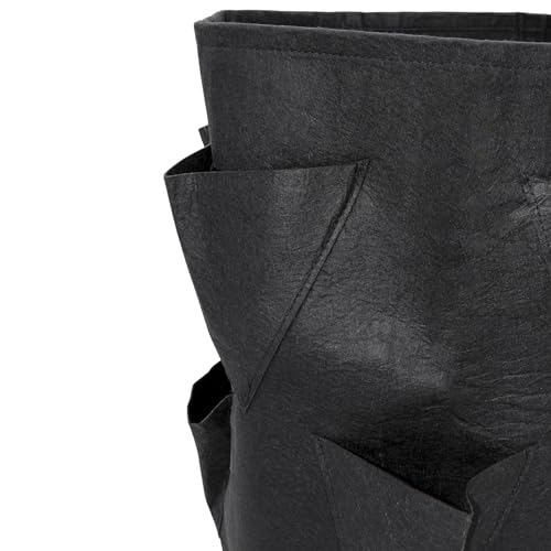 Spetebo Worki na rośliny truskawkowe, zestaw 2 szt. z filcu - 45 x 35 cm - worki na truskawki i małe warzywa - do ogrodu, na balkon, worek na rośliny, worek na truskawki, czosnek, cebulę, zioła