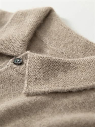 Dcvmvmn Men's Spring Cashmere Pullovers Sweater Men Large Size Knitwear Jumper Brown Gray2