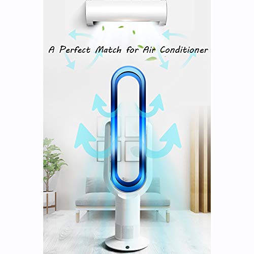 Zpee Remote Control Tower Fan,Evaporative Coolers,Rotation Oscillating Personal Air Cooler,Super Quiet Bladeless Fan With Touch Button Silvery 25X25X100Cm(10X10X39Inch) #TOP5