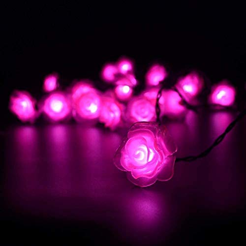 Amzstar 30Led Rose Flower Solar Strings Lights, Waterproof Outdoor Lights Solar Fairy Lights 20Ft Led Flower Lights Decoration Lights For Outdoor,Lawn,Wedding,Patio,Party (Pink) #TOP7