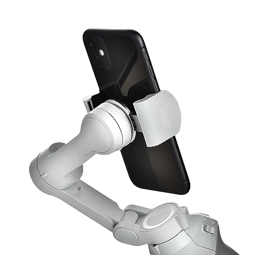 Image of Careflection Extended Smart Phone Holder for DJI Osmo 4,5 /Se /DJI Om 6 Mobile Gimbal - Soft, Exact Protective, Safe, Stable (Mobile Widths of 57-95 Mm) - 10 Years Warrantied, White
