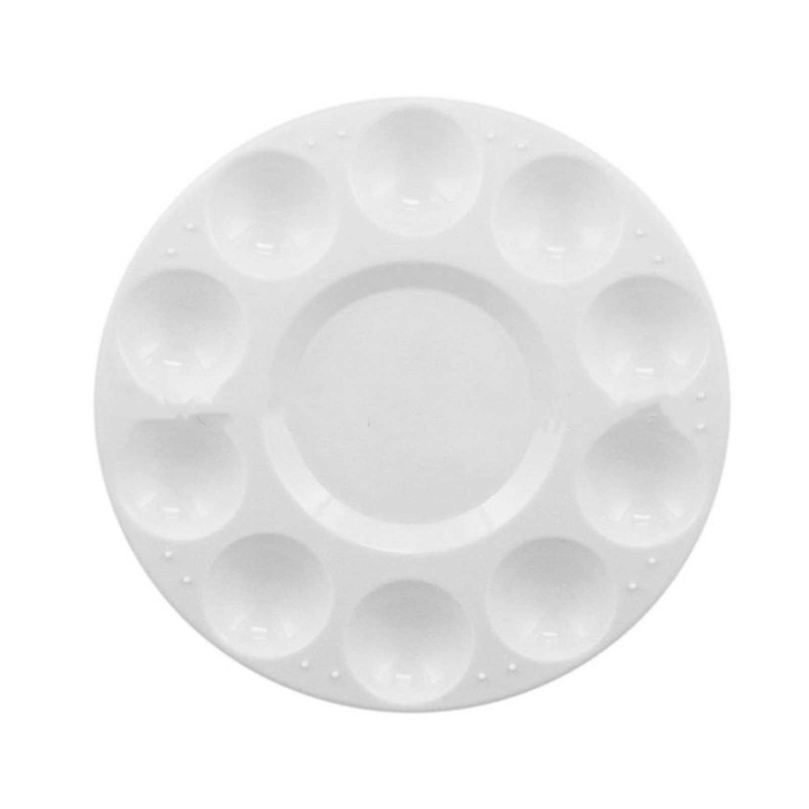 Palety farb 10 Design Paleta z tworzywa sztucznego Farba artystyczna Plastikowa taca do rysowania Paleta kolorów do akwareli olejnej Biała paleta malarska Taca z paletą farb (kolor: jak na zdjęciu,