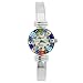 Glass Of Venice Murano Glass Watch Multicolor Millefiori Face Metal Bangle Bracelet for Women - Handmade in Italy