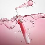RANVOO AirJet X5 [Max Tartar Removal & Interdental Jet Clean] New-Gen Electric Toothbrush, 100% Plaque Removal, Whitening, Gentle on Gums, Orthodontic Clean, Rechargeable, 3 Brush Heads, Rose Gradient