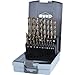 Price comparison product image RUKO HSSE-Co 5 Twist Drill Bit Set in Plastic Case, DIN 338, Type VA, Gold Finish, 19 Pieces, R215214RO