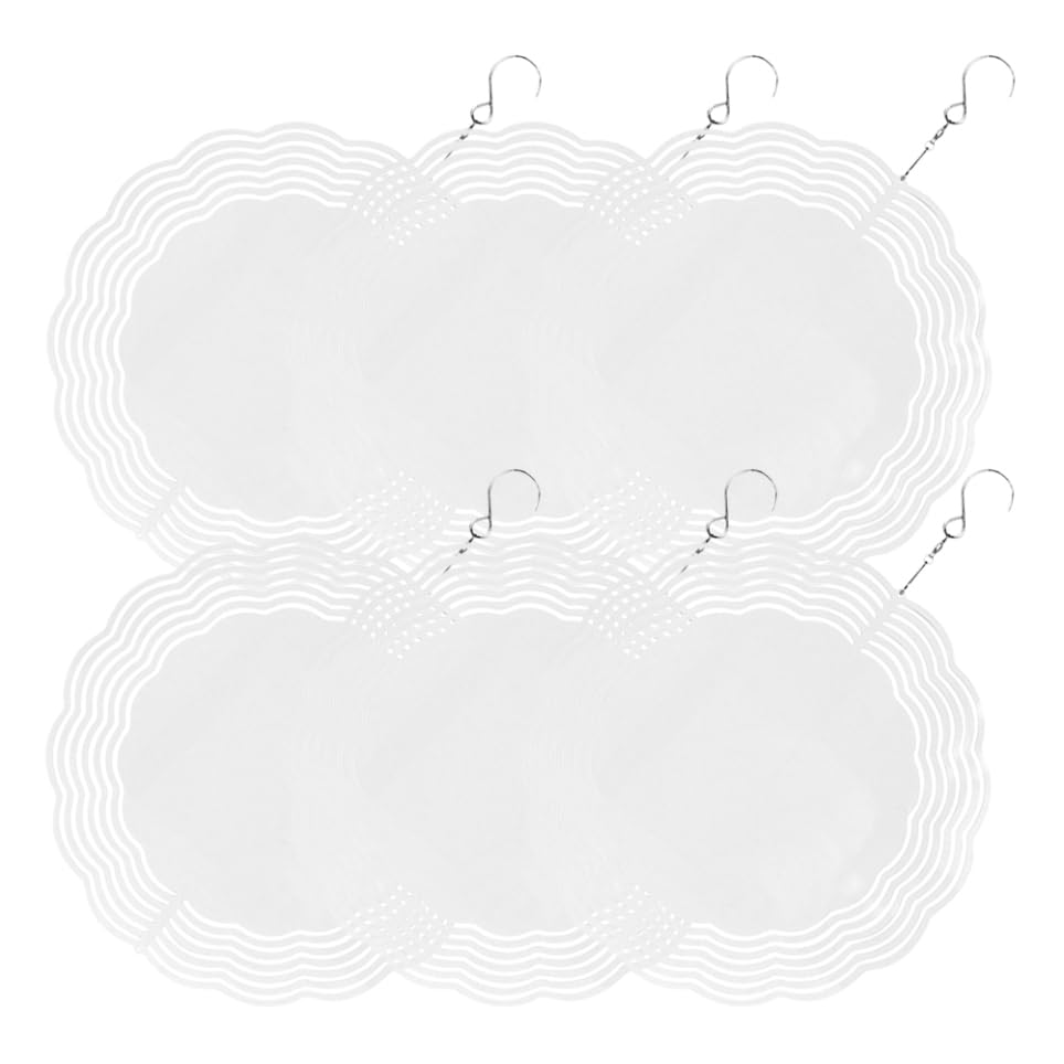 SUPVOX 6pcs Aluminum Sublimation Wind Spinner Metal Heat Transfer Blank for Decor Spinner Ornament