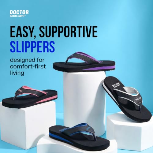 Image of DOCTOR EXTRA SOFT Care Diabetic Orthopedic Pregnancy Flat Super Comfort Dr Flipflops and House Slippers For Women's and Girl's