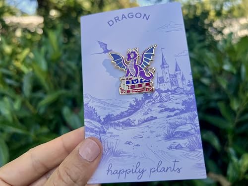 Fantasy Dragon Book Lovers Pin: Enchanted Dragon Fantasy Book Hard Enamel Pin - Literary Collection Gift4