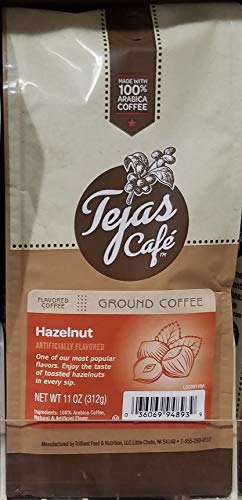 Tejas Cafe Hazelnut Ground Coffee 11 oz (Pack of 2) image 2