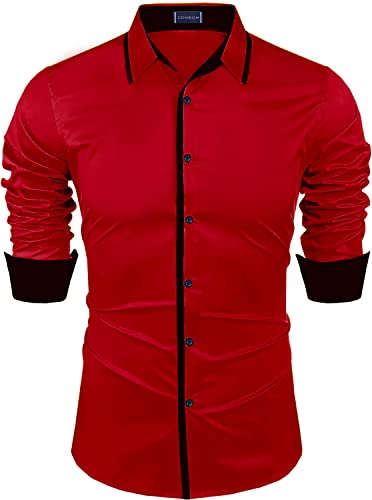 Image of Zombom Men's Regular Fit Cotton Blend Printed Full Sleeve Casual Shirts