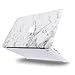 Price comparison product image MOSISO Hard Case Compatible with MacBook Air 13 inch Model A1369 / A1466 (Release 2010-2017 Older Version), Ultra Slim Pattern Plastic Protective Snap On Shell Cover, White Marble