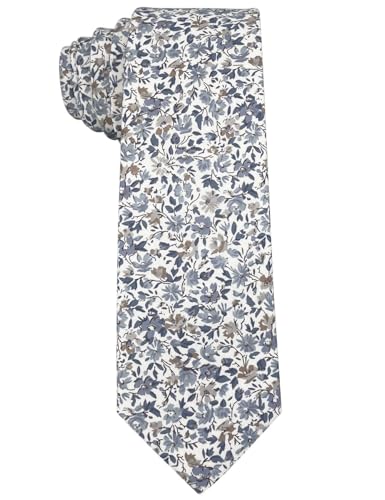 Image of Kebocis Mens Skinny Cotton Floral Tie for Men