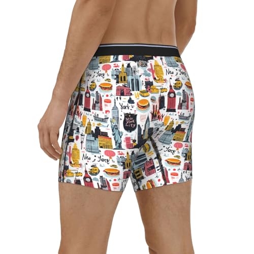 Mens Underwear, New York City Street Scene Print Boxers for Men, Soft Moisture-Wicking Breathable Boxer Briefs4