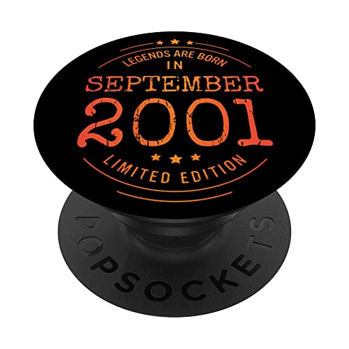 Cumpleaños Septiembre 2001 Edición Limitada Regalo Vintage PopSockets PopGrip Intercambiable