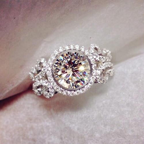 Cubic Zirconia Statement Ring Personalized Accessory Ideal for Women's Daily Casual Wear Party Prom Holiday Anniversary Love Jewelry Gift2