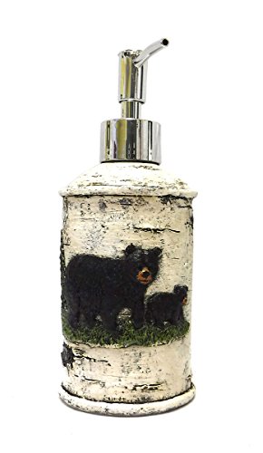 Black Bear on Birch Bathroom Accessories (Lotion Pump)