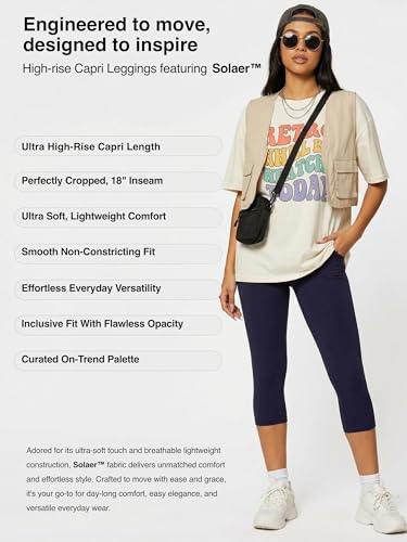 Image of Conceited High Waist Leggings in Shorts, Capri and Full Length - Buttery Soft - 3 inch High Waistband - Regular and Plus Size