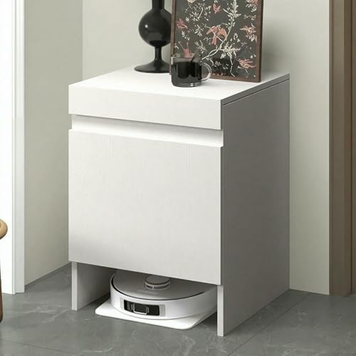 Meuble de rangement pour aspirateur robot table d'appoint de salon