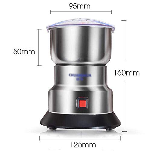 JRZTC Molinillo de café eléctrico, Recipiente de Acero Inoxidable extraíble, para Especias, Hierbas, nueces, Granos - Imagen 3